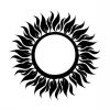tribal sun and moon tattoo